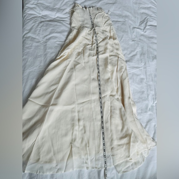 Reformation Juliette NEW Ivory Sweetheart Sleeveless Slit Midi Dress Size 6 - Picture 12 of 13